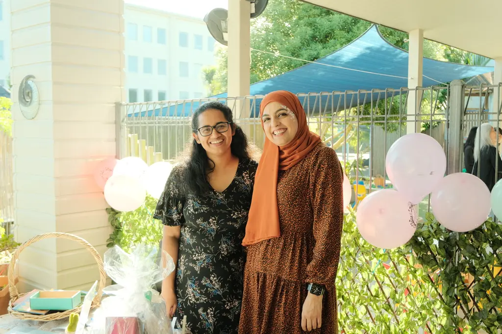 Families spending time together in the centre during the open day.