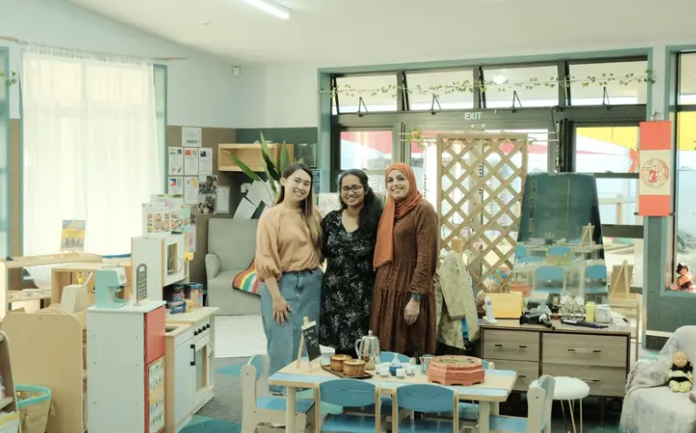 Paramount Grove teaching team inside the learning environment